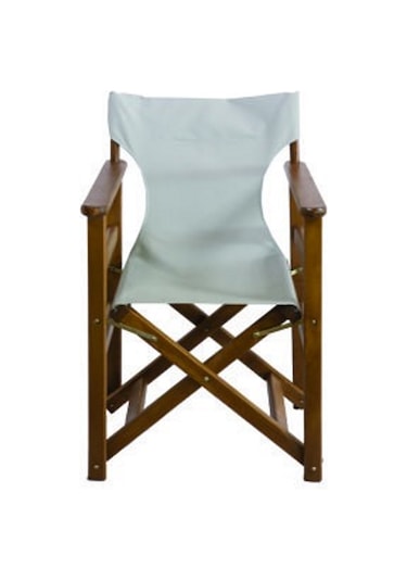 Bahçeme Yönetmen Katlanır Ahşap Bahçe Balkon Sandalyesi - Gri R Gri