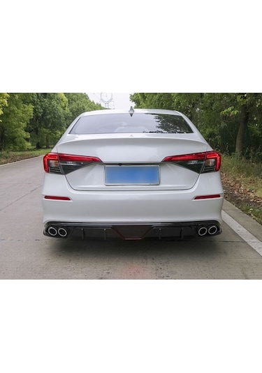 HONDA CIVIC 2022+ UYUMLU FE1 KASA 4 EGZOZ DİFÜZÖR PİANO BLACK
