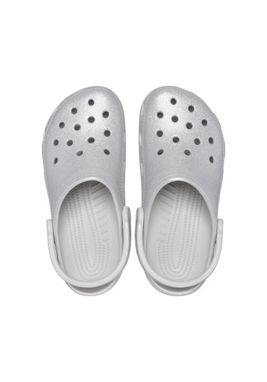 Crocs Classic Glitter Clog Unisex Gri Terlik Gri