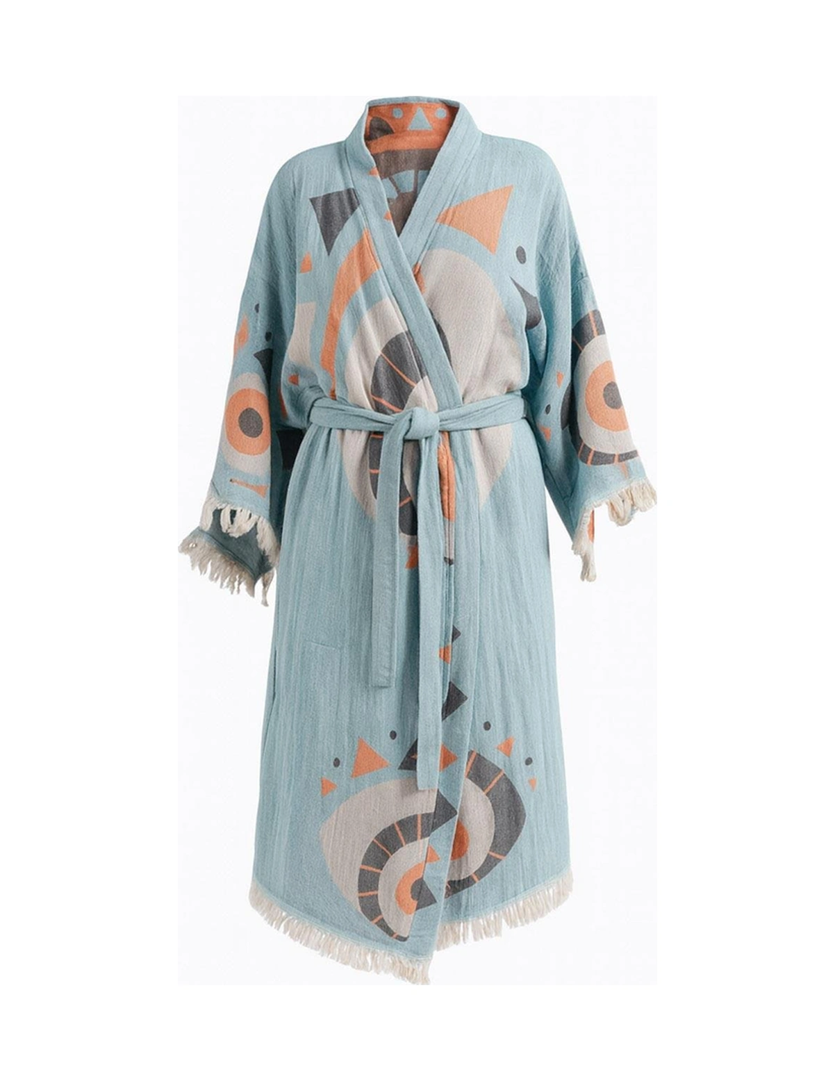 Brandsmithshop Mavi Evil Eye Kimono Çok Renkli