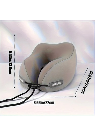 Honeybeeshop Pembe Araba Ucak Seyahat Ve Ofis Icin Ergonomik U Seklinde Boyun Yastigi Depolama Cantali