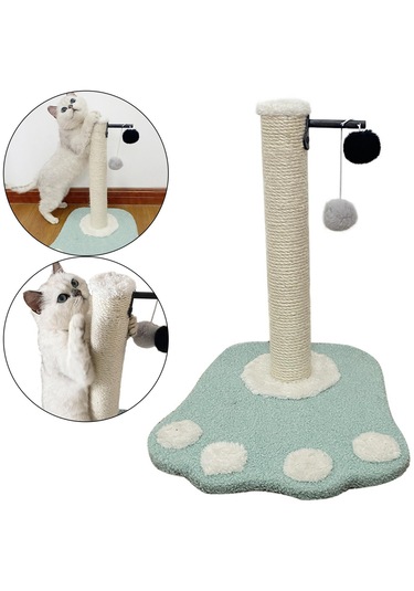 Suntek Kedi Tırmalama Direği Tırmalayıcı Sisal Eziyet Yeşil