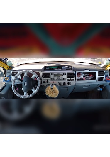 Ford Transit Jumbo 2006/2013 Full Set, Gümüş Gri Konsol Maun Kaplama (Gümüş Gri)