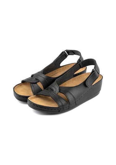 Roy Jones 1817 Siyah Comfort Casual Anatomik Rahat Kalıp Sandalet Siyah