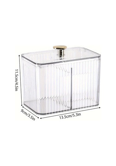 Xuweiwei Transparent Üç Bölmeli Kozmetik Saklama Dispanseri Multifonksiyonel Organizer Şeffaf