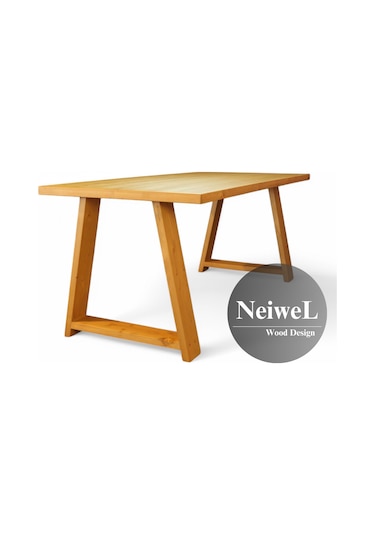 Neiwel Aries Doğal Ahşap Mutfak Ve Yemek Masası-100-280 Açık Ceviz