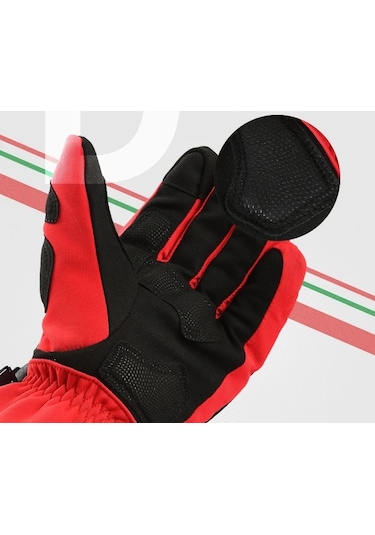 Ambition Su Geçirmez Kış Motosiklet Eldiveni Kırmızı