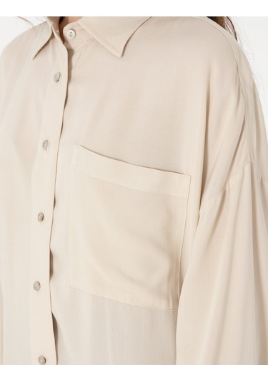 Pierre Cardin Kadın Krem Gömlek Desenli 50311567-vr071 Krem