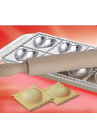 Ravioli & Mantı Tepsisi Kalp 12'Li Gümüş