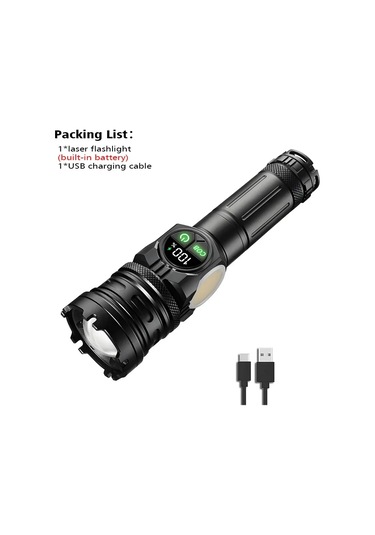 Yüksek Güçlü Led El Feneri Type-c Şarj Edilebilir Alüminyum Torch Açık Built-in 2000mah Built-in 2000mah Çok Renkli