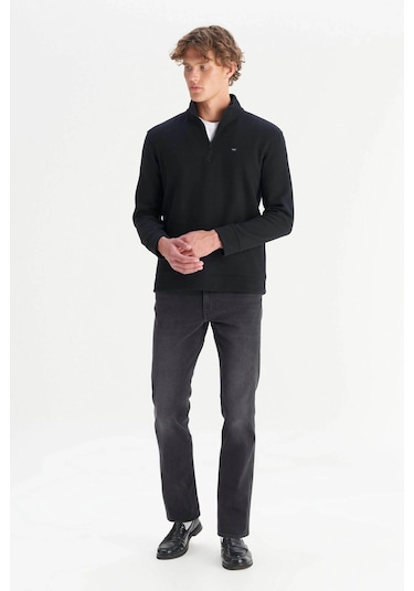 Wrangler Regular Fit Siyah Erkek Sweatshirt W2520532001 Siyah