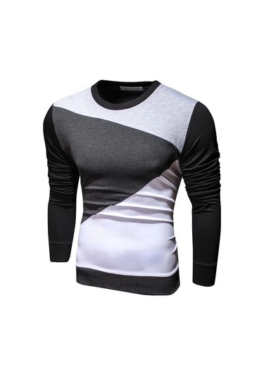 Envy Lab Füter Kumaştan Renk Blok Sweatshirt 10403394 Koyu Gri