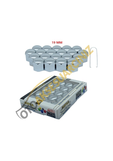 A Kalite Mefsa Bijon Kapağı Düz 19 Mm Krom 20 Li Set