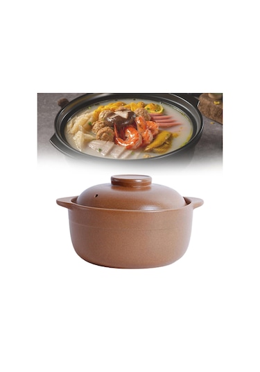 Suntek Toprak Tencere Kil El Yapımı Geleneksel Güveç 1.1 L