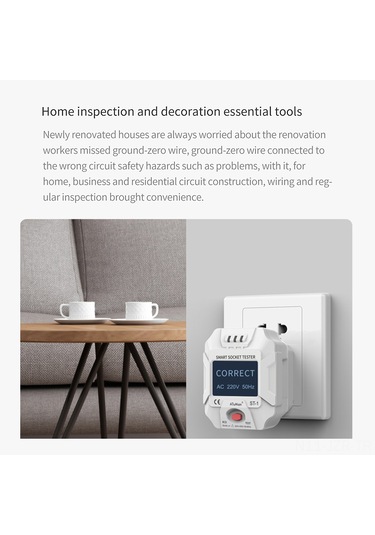 Geeroyoo Akıllı Dijital Ekranlı Duka St-1 Priz Test Cihazı - Hızlı Devre Kontrolü Ve Güvenlik Analizi