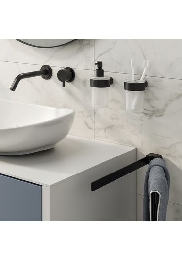 Pirenei Havluluk, Ikili, 35.9cm - Mat Siyah