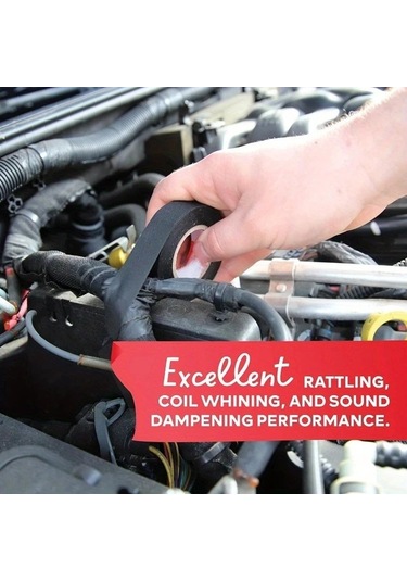 Honeybeeshop 10 Rulo 19mm X 10m Siyah Kimyasal Fiber Kordon Bantı Yüksek Sıcaklık Dayanıklı Otomotiv Elektrik Sarma Koruma İzolasyon