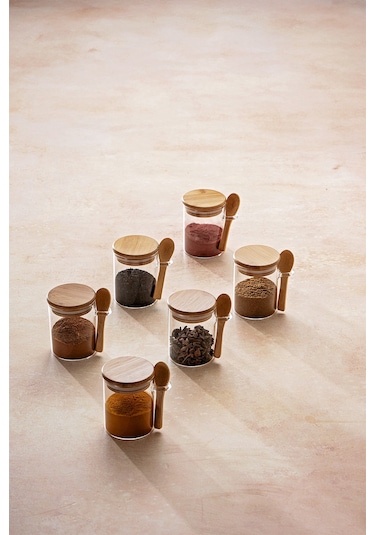 Emsan Lia Borosilikat 6'lı Baharat Seti Şeffaf