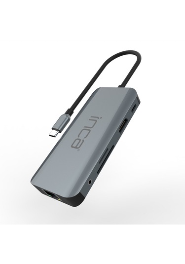 Inca Itpc-10tx Type-c Hub + Hdmı 4k 60hz+ethernet Rj45 1000mbps+2