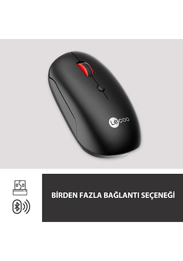 Lecoo WS211 Kablosuz 1600DPI 6 Tuşlu Çift Modlu Şarj Edilebilir Optik Mouse