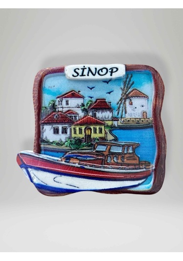 Sinop Temalı Kabartmalı Polyester Magnet Buzdolabı Süsü Kod:954 7,5cm X 6cm
