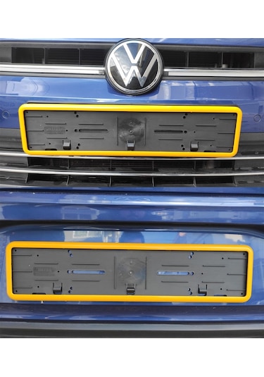 Takmatik Sarı Oto Plakalık 2 Adet Ön Ve Arka