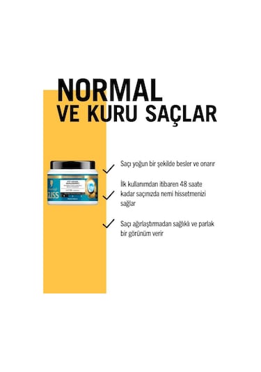 Gliss 4'ü1 Arada Hyaluron + Keratin + Marula Yağı Saç Maskesi 3 x 400 ML