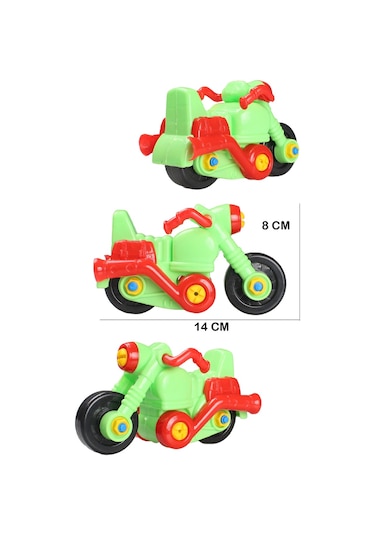 Eğitici Sök Tak Oyuncak Pilli Matkaplı 45 Parça Araç Tamir Seti Kepçe Ve Yeşil Motor