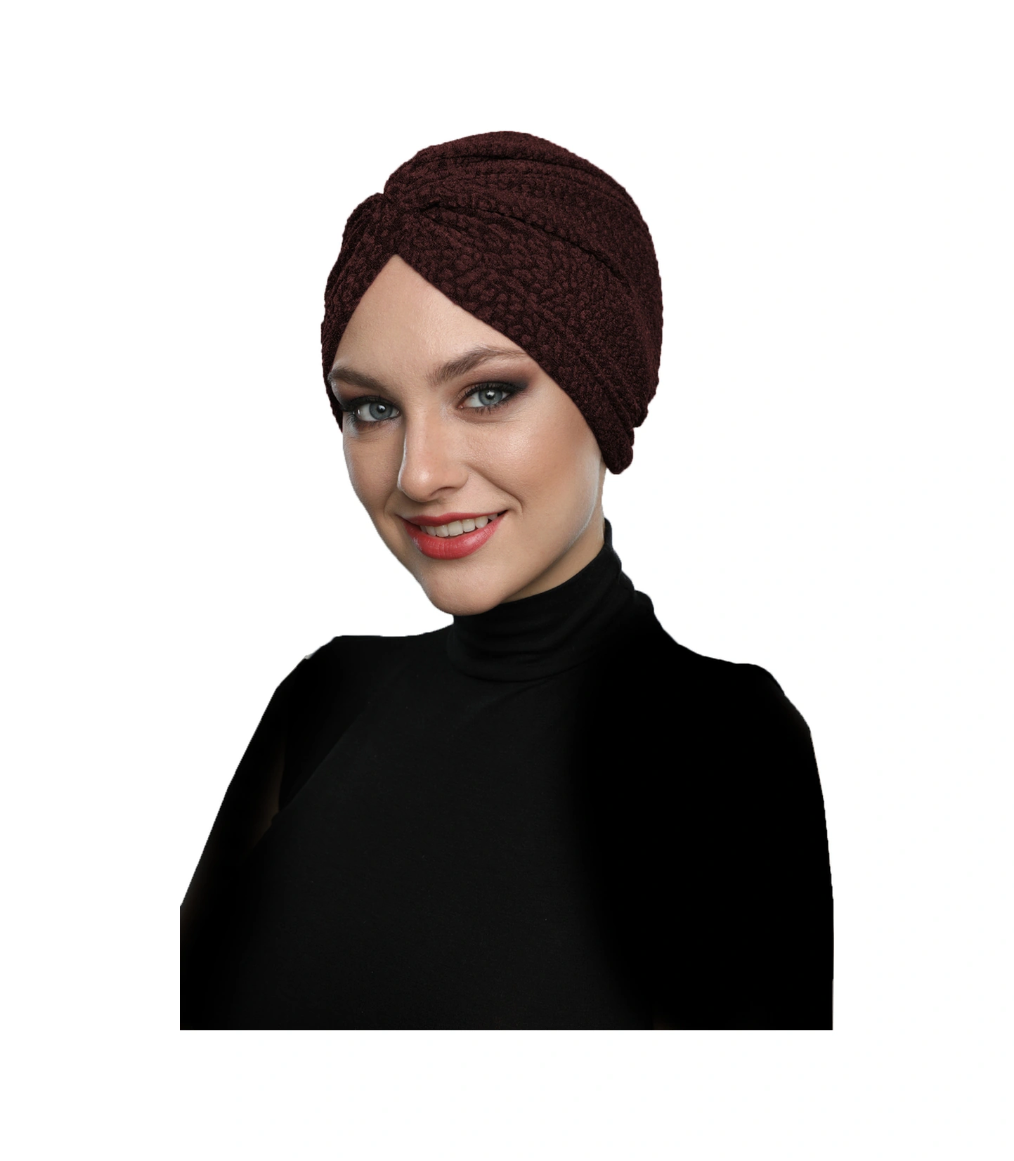 Brokar W Kahverengi Hazır Türban Tesettür Bone Kahve