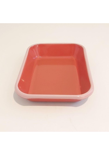 Emaye Meze Tabağı Kiremit 27 X 19 Cm Kırmızı