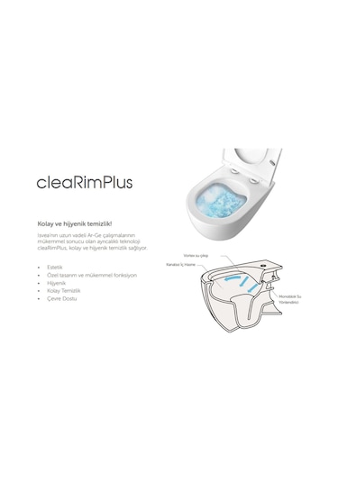 Isvea Infinity Beyaz Asma Klozet ve Yavaş Kapanır Kapak