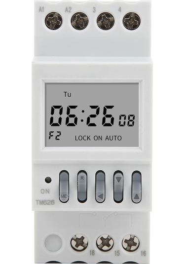 Gajeena Ac220v Din Raylı Montajlı Zamanlayıcı Anahtar, 2 Kanal, 1.6 İnç Ekran, 7 Grup Zaman Ayarı, Sokak Lambaları/fabrikalar İçin Akıllı Kontrol