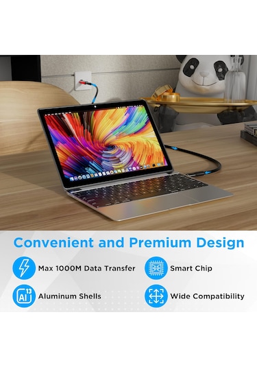 Usb-c Ethernet Adaptörü Type-c Dişi Rj45 Erkek 1gbps Gigabit Usb 3.0 Ağ Çevirici