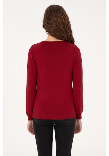 U.s. Polo Assn. Kadın Kazak /triko 50313590-vr104 Koyu Frambuaz/dark Raspberry