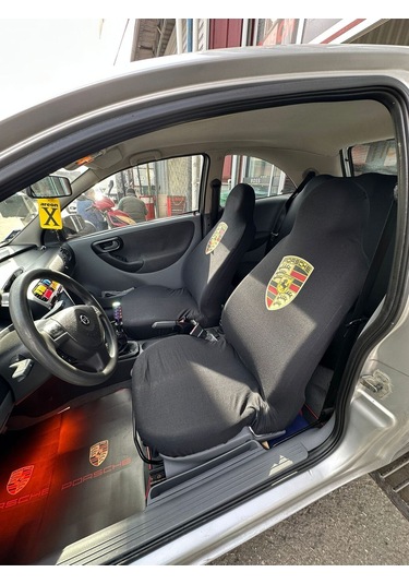 Üniversal Her Araca Uyumlu Prsch Siyah Servis Kılıfı Ön Arka Takım