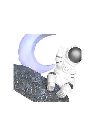 Homyl Ay Işığı Astronot Bluetooth Hoparlör Gümüş-grisi