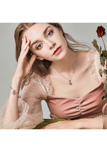 Fastbuy S925 Ayar Gümüş Aşk Sürpriz Kolye Ve Dıy Bilezik Aksesuarları Pembe Çok Renkli Çok Renkli