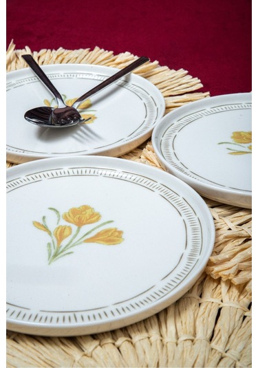 Heda Porselen Mimoza 6'lı Pasta Tabağı Seti