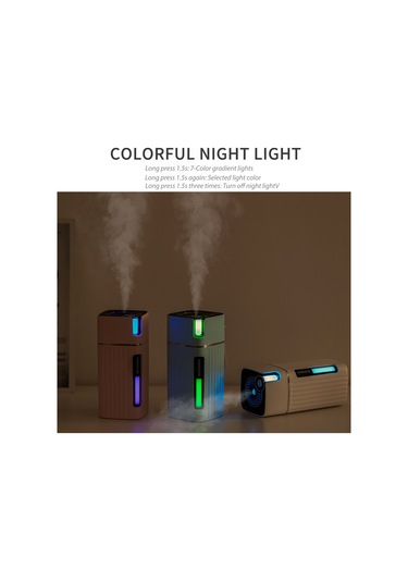 Leezsing 300 Ml Araba Buharlı Nemlendirici Taşınabilir Renkli Gece Lambası Sessiz Nemlendirici Uçucu Yağ Difüzör Serin Masaüstü Usb Powered
