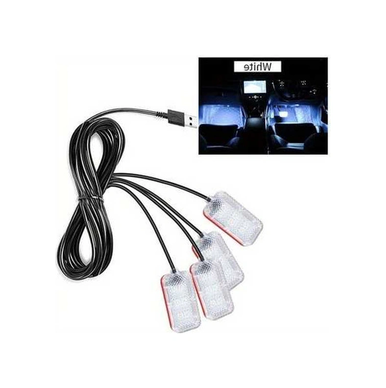 Trendooze 1 Adet Turcoshop11 Araç İç Led Aydınlatma Beyaz Monoş Usb Ayak Lambası