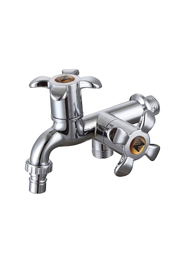 Dinosaurs Store Duvara Monte Abs Plastik Mutfak Çamaşır Makinesi Dokunun Musluk Çift Sap 2 Altın