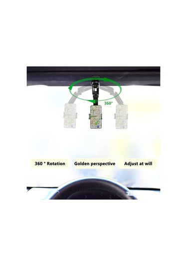 Soulader Pratik Ve Şık Döner Mekanizmalı Araç İçi Telefon Tutucu, Güvenli Ve Kullanışlı Cep Telefonu Askısı Siyah