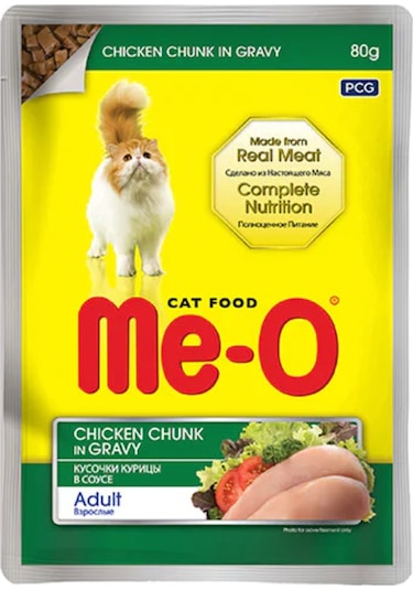 Me-O Tavuklu Soslu Pouch Yetişkin Kedi Yaş Maması 80 G