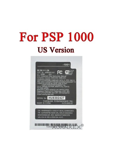 Sony Psp1000/2000/3000 Konsol Sticker Etiketi - Yedek Jp/abd/hk Sürümüdistribüt R Garantili