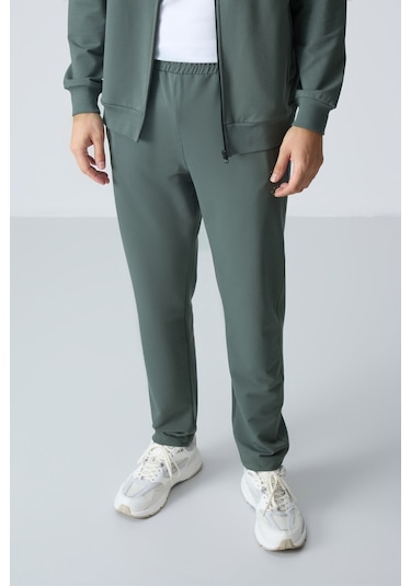 Tommy Life Haki Pamuklu Kalın Yumuşak Dokulu Comfort Fit Basic Erkek Eşofman Takım - 85260 Haki