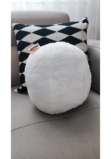 Oneplise 3'lü Top Kırlent 2 Büyük Ekru 1 Küçük Ekru (42/25 CM)