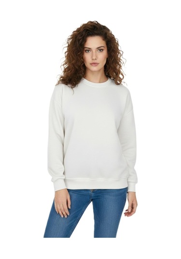 Baglan Kadın Spor Sıfıryaka Sweatshirt Bgl-st05061 Krem
