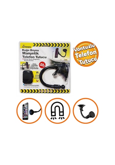 Automix Kuğu Boynu Manyetik Mıkmatıslı Bükülebilir Telefon Tutucu