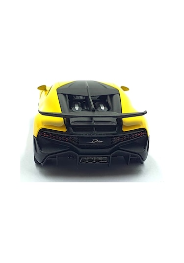 Kinsmart 1:36 Ölçek Metal Bugatti Divo Diecast Çek Bırak Araba Sarı