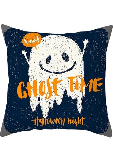 Kupa Kürkü Halloween Yastık Kılıfı 45x45cm - Bat, Kabak Desenli, Konforlu, Ev/kafe Dekorasyonu Tpr184-28, Yastık İçi Hariç Diğer Diğer